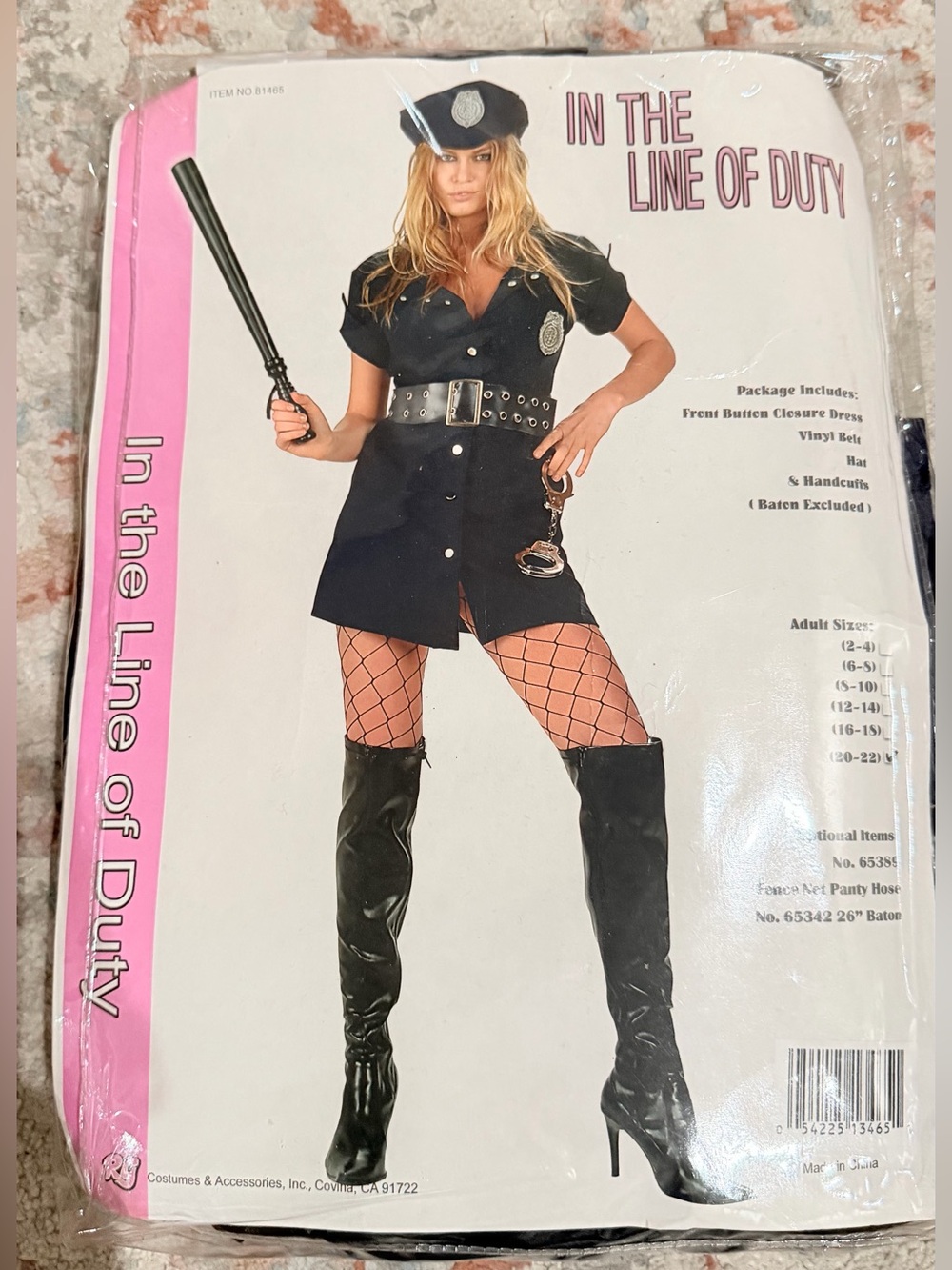 New In The Line of Duty Women's Police Costume - Black